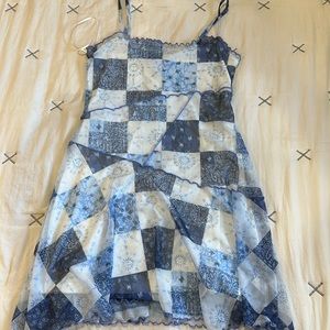 Small blue urban mini dress